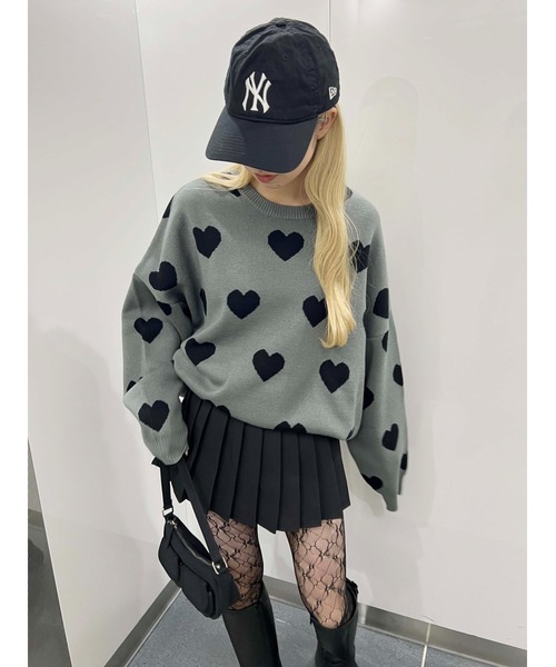 WC（ダブル シー）の「ハートビッグニット（ニット/セーター・レディース・ピンク/グレー・FREE）」の13枚目の写真