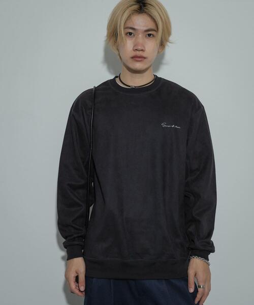 SENSE OF PLACE by URBAN RESEARCH(センスオブプレイスバイアーバンリサーチ)の「シシュウフェイクスエードC/Nスウェット(スウェット・メンズ・チャコールグレー/ライトベージュ/ブラウン/ダークブラウン/ベージュ・MEDIUM/LARGE)」の7枚目の写真