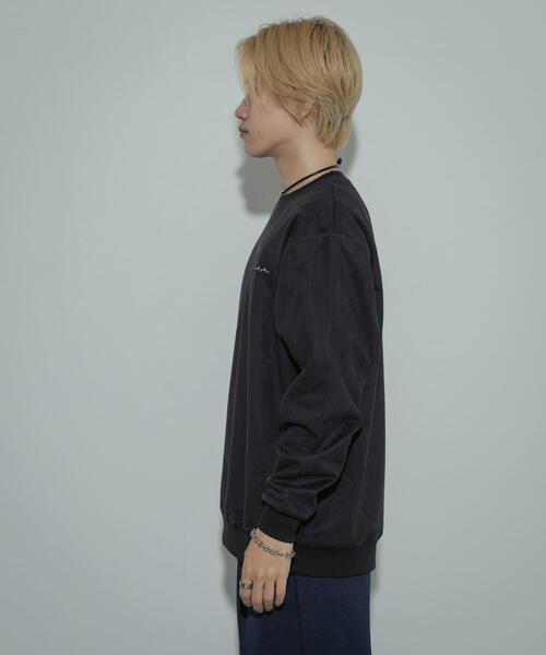 SENSE OF PLACE by URBAN RESEARCH(センスオブプレイスバイアーバンリサーチ)の「シシュウフェイクスエードC/Nスウェット(スウェット・メンズ・チャコールグレー/ライトベージュ/ブラウン/ダークブラウン/ベージュ・MEDIUM/LARGE)」の13枚目の写真