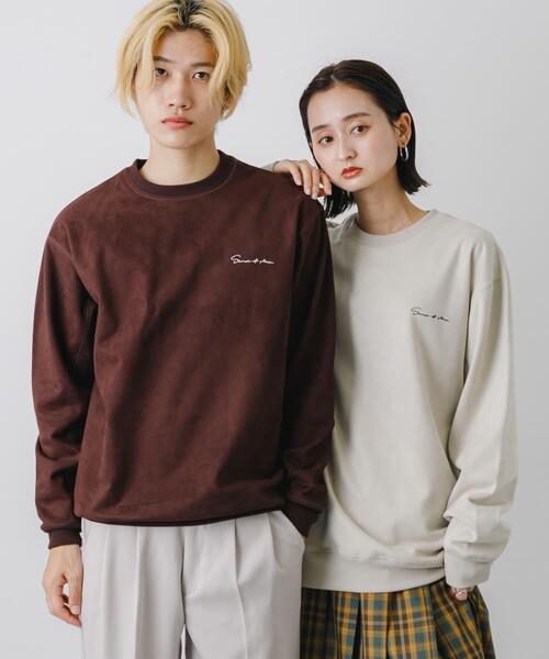 SENSE OF PLACE by URBAN RESEARCH(センスオブプレイスバイアーバンリサーチ)の「シシュウフェイクスエードC/Nスウェット(スウェット・メンズ・チャコールグレー/ライトベージュ/ブラウン/ダークブラウン/ベージュ・MEDIUM/LARGE)」の19枚目の写真