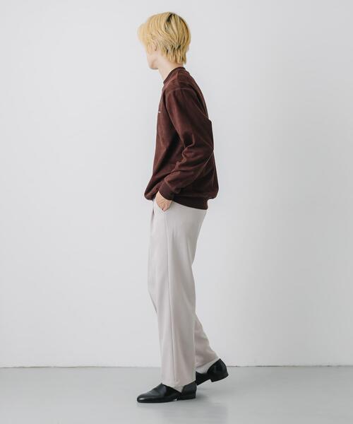 SENSE OF PLACE by URBAN RESEARCH(センスオブプレイスバイアーバンリサーチ)の「シシュウフェイクスエードC/Nスウェット(スウェット・メンズ・チャコールグレー/ライトベージュ/ブラウン/ダークブラウン/ベージュ・MEDIUM/LARGE)」の22枚目の写真