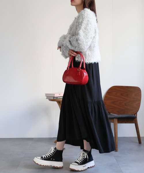 【セール】＜ふわふわ＞ミックスシャギー ショート丈カーディガン/カーデ/秋冬（カーディガン/ボレロ）｜sakishimatokyo（サキシマトーキョー）