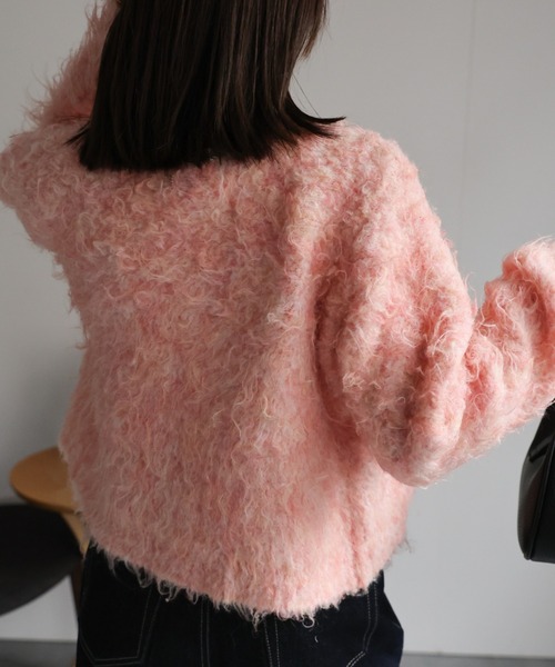 【セール】＜ふわふわ＞ミックスシャギー ショート丈カーディガン/カーデ/秋冬（カーディガン/ボレロ）｜sakishimatokyo（サキシマトーキョー）