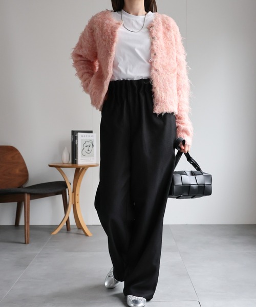 【セール】＜ふわふわ＞ミックスシャギー ショート丈カーディガン/カーデ/秋冬（カーディガン/ボレロ）｜sakishimatokyo（サキシマトーキョー）