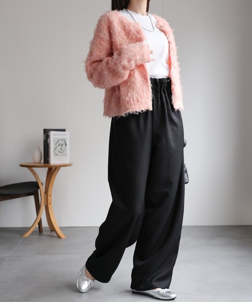 【セール】＜ふわふわ＞ミックスシャギー ショート丈カーディガン/カーデ/秋冬（カーディガン/ボレロ）｜sakishimatokyo（サキシマトーキョー）