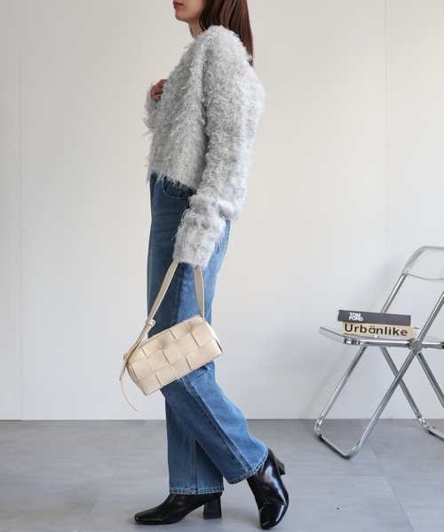 【セール】＜ふわふわ＞ミックスシャギー ショート丈カーディガン/カーデ/秋冬（カーディガン/ボレロ）｜sakishimatokyo（サキシマトーキョー）