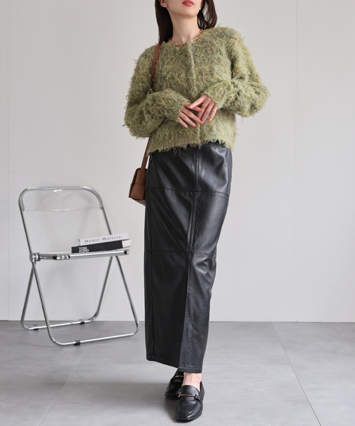 【セール】＜ふわふわ＞ミックスシャギー ショート丈カーディガン/カーデ/秋冬（カーディガン/ボレロ）｜sakishimatokyo（サキシマトーキョー）