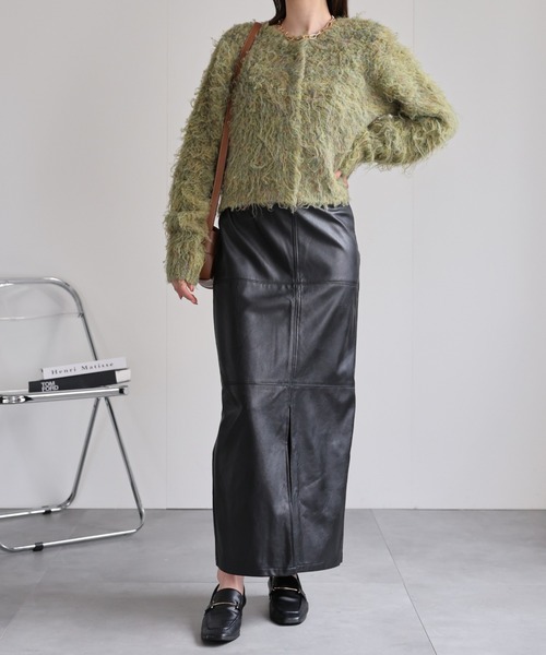 【セール】＜ふわふわ＞ミックスシャギー ショート丈カーディガン/カーデ/秋冬（カーディガン/ボレロ）｜sakishimatokyo（サキシマトーキョー）