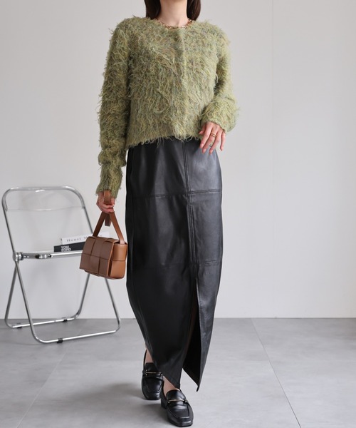 【セール】＜ふわふわ＞ミックスシャギー ショート丈カーディガン/カーデ/秋冬（カーディガン/ボレロ）｜sakishimatokyo（サキシマトーキョー）