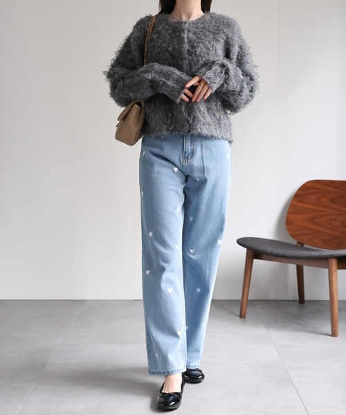 【セール】＜ふわふわ＞ミックスシャギー ショート丈カーディガン/カーデ/秋冬（カーディガン/ボレロ）｜sakishimatokyo（サキシマトーキョー）