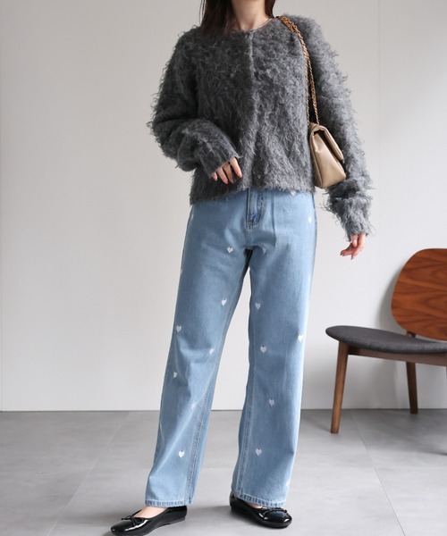 【セール】＜ふわふわ＞ミックスシャギー ショート丈カーディガン/カーデ/秋冬（カーディガン/ボレロ）｜sakishimatokyo（サキシマトーキョー）