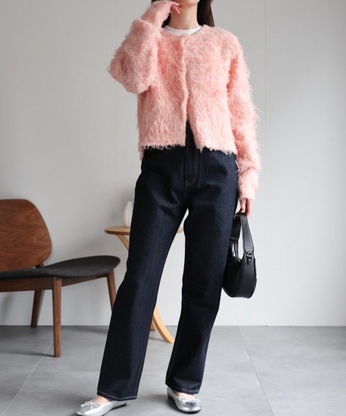 【セール】＜ふわふわ＞ミックスシャギー ショート丈カーディガン/カーデ/秋冬（カーディガン/ボレロ）｜sakishimatokyo（サキシマトーキョー）