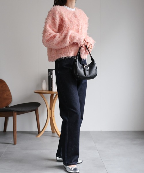 sakishimatokyo（サキシマトーキョー）の「＜ふわふわ＞ミックスシャギー ショート丈カーディガン/カーデ/秋冬（カーディガン/ボレロ・レディース・チャコールグレー/ライトグレー/グリーン/ピンク/ブラウン系その他・FREE）」の12枚目の写真