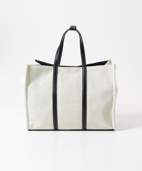 URBAN RESEARCH DOORS(アーバンリサーチドアーズ)の「起毛ツイルA4トートバッグ(トートバッグ・レディース・ベージュ/グレー・ONE)」の7枚目の写真