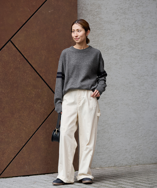 SLOBE IENA カレッジロゴクルーネックニット Spick &Span