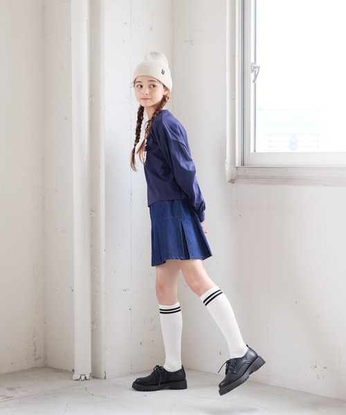 GLOBAL WORK（グローバルワーク）の「洗えるニットワッチ/152636（ニットキャップ/ビーニー・キッズ・ブラック/アイボリー・FREE）」の4枚目の写真