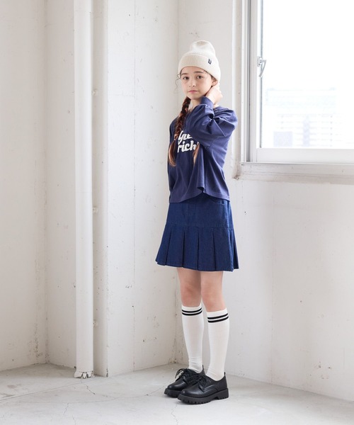 GLOBAL WORK（グローバルワーク）の「洗えるニットワッチ/152636（ニットキャップ/ビーニー・キッズ・ブラック/アイボリー・FREE）」の5枚目の写真