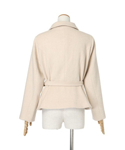 an another angelus（アンアナザーアンジェラス）の「ペプラムショートコート/ananotherangelus（その他アウター・レディース・ライトベージュ/チャコールグレー・FREE）」の21枚目の写真