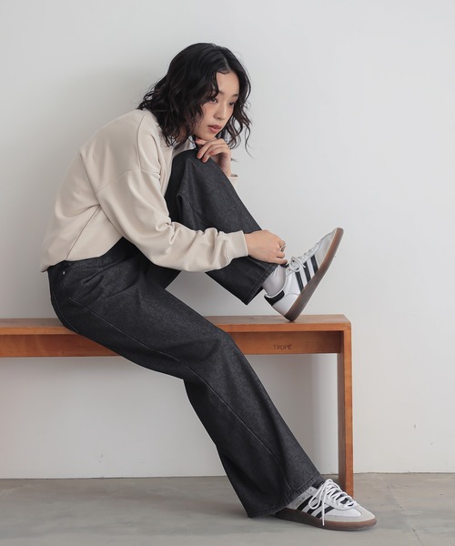 n'OrLABEL（ノアールレーベル）の「『裏ベロアデニムバギーパンツ』（デニムパンツ・レディース・ブラック/ネイビー/ブルー・3L/L～LL/S～Ｍ）」の16枚目の写真