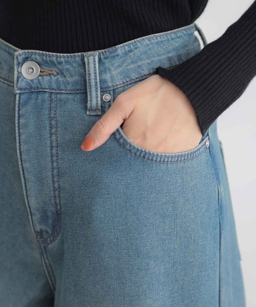 n'OrLABEL（ノアールレーベル）の「『裏ベロアデニムバギーパンツ』（デニムパンツ・レディース・ブラック/ネイビー/ブルー・3L/L～LL/S～Ｍ）」の19枚目の写真
