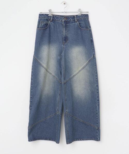 SENSE OF PLACE by URBAN RESEARCH(センスオブプレイスバイアーバンリサーチ)の「ラウンドパネルワイドデニム(その他パンツ・メンズ・ブラック/インディゴブルー・LARGE/MEDIUM)」の9枚目の写真