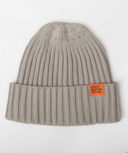 KRIFF MAYER(クリフメイヤー)の「綿混 リブ編み ニットワッチ(ニット帽)(ニットキャップ/ビーニー・メンズ・グレー/ブラック/ブラウン/ネイビー・FREE)」の21枚目の写真