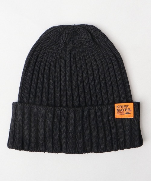 KRIFF MAYER(クリフメイヤー)の「綿混 リブ編み ニットワッチ(ニット帽)(ニットキャップ/ビーニー・メンズ・グレー/ブラック/ブラウン/ネイビー・FREE)」の12枚目の写真