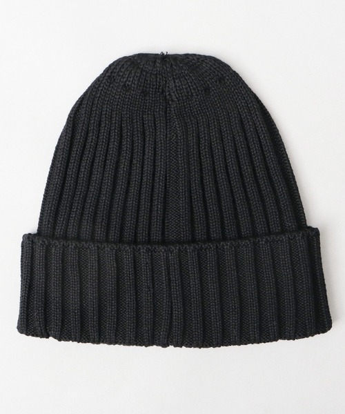 KRIFF MAYER(クリフメイヤー)の「綿混 リブ編み ニットワッチ(ニット帽)(ニットキャップ/ビーニー・メンズ・グレー/ブラック/ブラウン/ネイビー・FREE)」の13枚目の写真