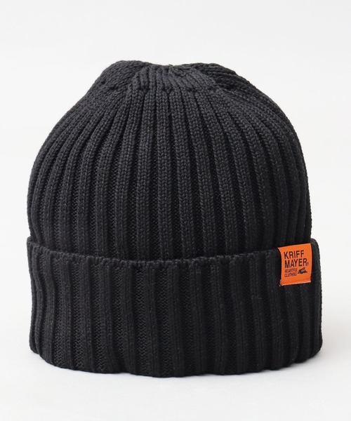 KRIFF MAYER(クリフメイヤー)の「綿混 リブ編み ニットワッチ(ニット帽)(ニットキャップ/ビーニー・メンズ・グレー/ブラック/ブラウン/ネイビー・FREE)」の15枚目の写真
