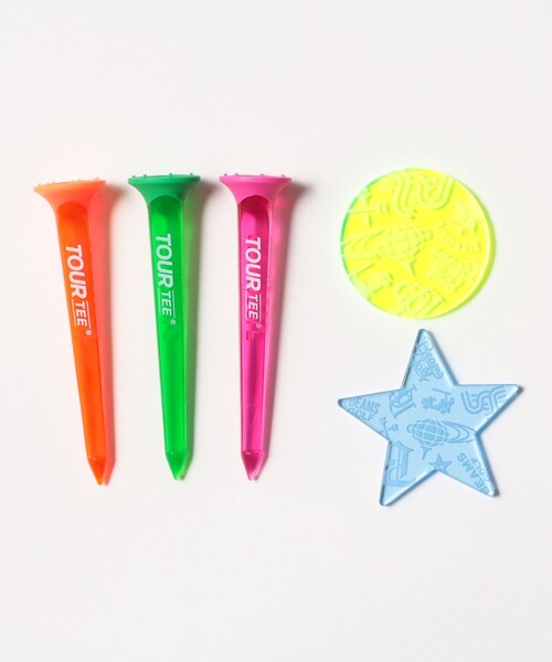 BEAMS GOLF（ビームスゴルフ）の「ネオンカラー ティー＆マーカーセット（ゴルフグッズ・メンズ・その他・ONE SIZE）」の2枚目の写真