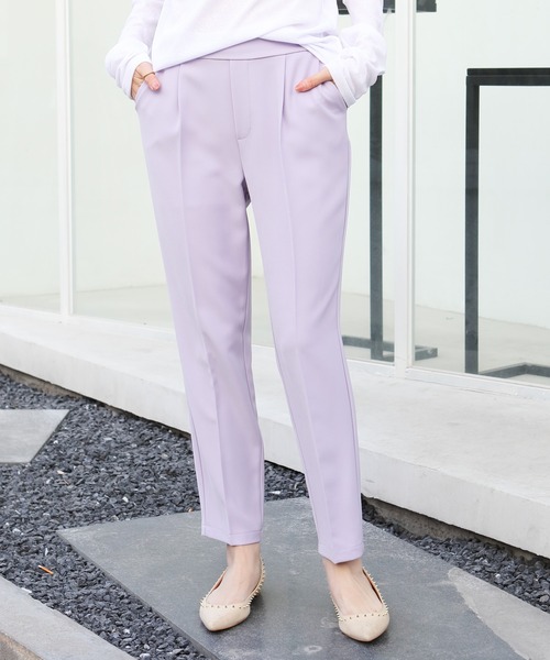 by LEGNA(バイレグナ)の「【全14色】選べる丈 センタープレステーパードパンツ(その他パンツ・レディース・ネイビー/ダークブルー/アイボリー/ブラック/ラベンダー/ミント/イエロー/チャコールグレー/ライトベージュ/ライトブルー/ベビーピンク/ダークブラウン/ブラウン・L-Regular/M-Regular/S-Regular/L-Short/S-Short/M-Short)」の11枚目の写真