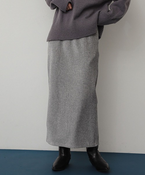 SENSE OF PLACE by URBAN RESEARCH(センスオブプレイスバイアーバンリサーチ)の「ラメカットコールナロースカート(スカート・レディース・レッド/グレー/ブラック・SHORT/ONE)」の4枚目の写真