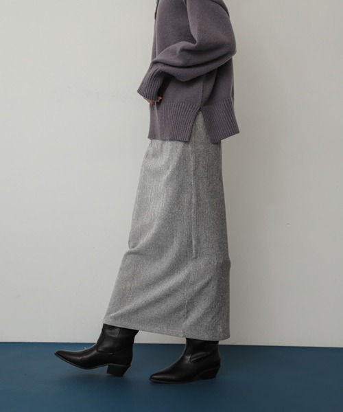 SENSE OF PLACE by URBAN RESEARCH(センスオブプレイスバイアーバンリサーチ)の「ラメカットコールナロースカート(スカート・レディース・レッド/グレー/ブラック・SHORT/ONE)」の5枚目の写真