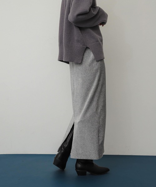 SENSE OF PLACE by URBAN RESEARCH(センスオブプレイスバイアーバンリサーチ)の「ラメカットコールナロースカート(スカート・レディース・レッド/グレー/ブラック・SHORT/ONE)」の7枚目の写真