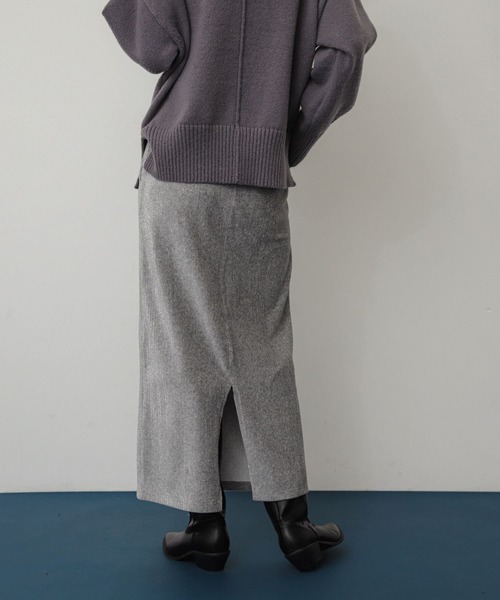 SENSE OF PLACE by URBAN RESEARCH(センスオブプレイスバイアーバンリサーチ)の「ラメカットコールナロースカート(スカート・レディース・レッド/グレー/ブラック・SHORT/ONE)」の8枚目の写真