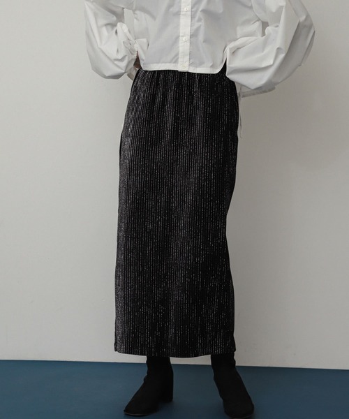 SENSE OF PLACE by URBAN RESEARCH(センスオブプレイスバイアーバンリサーチ)の「ラメカットコールナロースカート(スカート・レディース・レッド/グレー/ブラック・SHORT/ONE)」の12枚目の写真