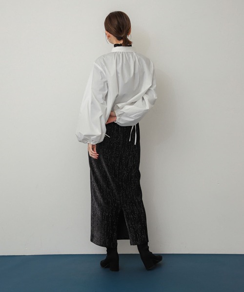 SENSE OF PLACE by URBAN RESEARCH(センスオブプレイスバイアーバンリサーチ)の「ラメカットコールナロースカート(スカート・レディース・レッド/グレー/ブラック・SHORT/ONE)」の16枚目の写真