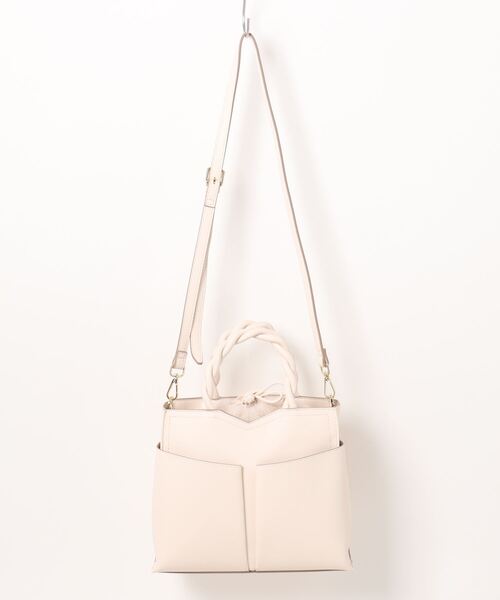 LOWELL things(ロウェル シングス)の「TWISTE/ダブルポケット2WAYトート Mファー(トートバッグ・レディース・アイボリー/ブラック系その他・フリー)」の17枚目の写真