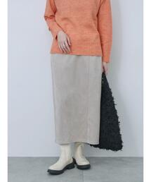 スウェードポンチナロースカート
