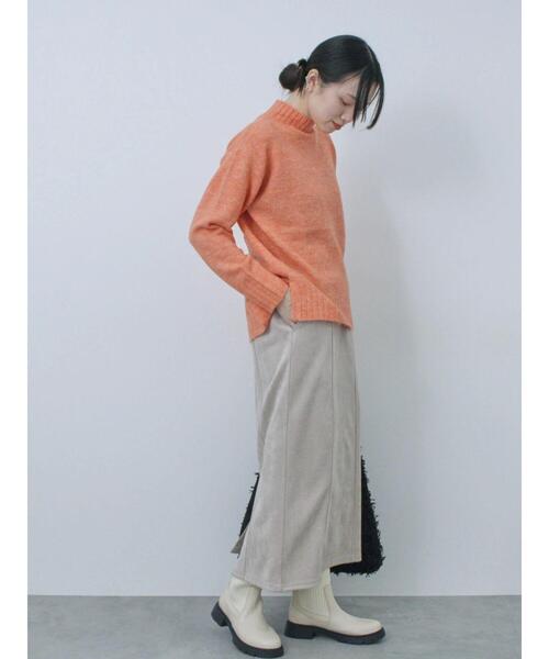 Samansa Mos2 blue（サマンサモスモスブルー）の「スウェードポンチナロースカート（スカート・レディース・ライトベージュ/チャコールグレー/ブラック・F）」の22枚目の写真