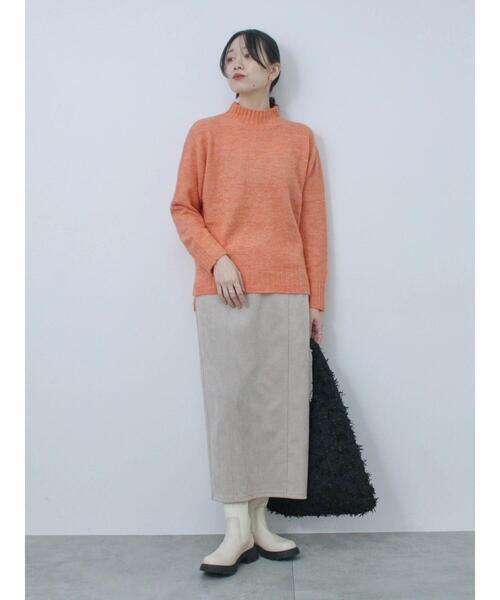 Samansa Mos2 blue（サマンサモスモスブルー）の「スウェードポンチナロースカート（スカート・レディース・ライトベージュ/チャコールグレー/ブラック・F）」の21枚目の写真