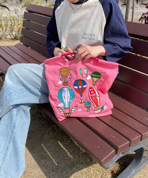 刺繡設計尼龍托特包