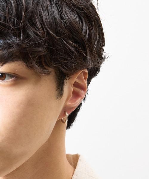 And A（アンドエー）の「And A アンドエー / SILVER925 MEDIUM HOOP PIERCE シルバー925ミディアムフープピアス（両耳用） / AA-A24U008（ピアス（両耳用）・メンズ・シルバー・MEDIUM）」の13枚目の写真