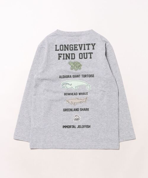KRIFF MAYER Kid's Collection(クリフメイヤーキッズコレクション)の「UVカットさら長袖Tシャツ(長寿)(Tシャツ/カットソー・キッズ・ライトグリーン/グレー/マスタード/グレイッシュベージュ/チャコール/サックスブルー・170/160/150/140/130/120)」の7枚目の写真