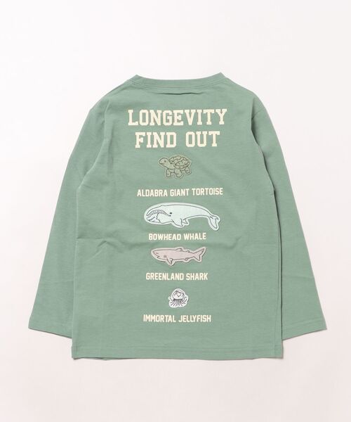 KRIFF MAYER Kid's Collection(クリフメイヤーキッズコレクション)の「UVカットさら長袖Tシャツ(長寿)(Tシャツ/カットソー・キッズ・ライトグリーン/グレー/マスタード/グレイッシュベージュ/チャコール/サックスブルー・170/160/150/140/130/120)」の8枚目の写真