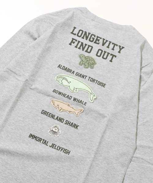 KRIFF MAYER Kid's Collection(クリフメイヤーキッズコレクション)の「UVカットさら長袖Tシャツ(長寿)(Tシャツ/カットソー・キッズ・ライトグリーン/グレー/マスタード/グレイッシュベージュ/チャコール/サックスブルー・170/160/150/140/130/120)」の2枚目の写真