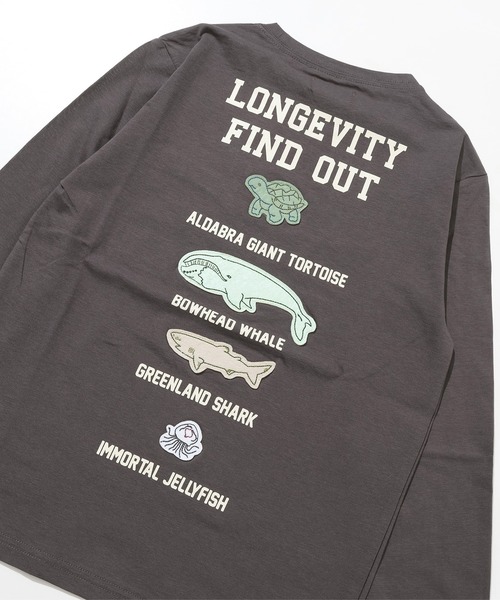 KRIFF MAYER Kid's Collection(クリフメイヤーキッズコレクション)の「UVカットさら長袖Tシャツ(長寿)(Tシャツ/カットソー・キッズ・ライトグリーン/グレー/マスタード/グレイッシュベージュ/チャコール/サックスブルー・170/160/150/140/130/120)」の1枚目の写真