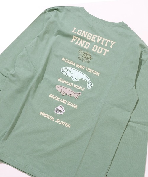 KRIFF MAYER Kid's Collection(クリフメイヤーキッズコレクション)の「UVカットさら長袖Tシャツ(長寿)(Tシャツ/カットソー・キッズ・ライトグリーン/グレー/マスタード/グレイッシュベージュ/チャコール/サックスブルー・170/160/150/140/130/120)」の4枚目の写真