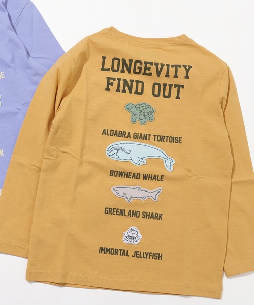 KRIFF MAYER Kid's Collection(クリフメイヤーキッズコレクション)の「UVカットさら長袖Tシャツ(長寿)(Tシャツ/カットソー・キッズ・ライトグリーン/グレー/マスタード/グレイッシュベージュ/チャコール/サックスブルー・170/160/150/140/130/120)」の6枚目の写真