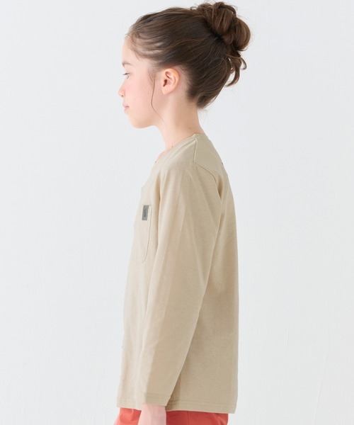 KRIFF MAYER Kid's Collection(クリフメイヤーキッズコレクション)の「UVカットさら長袖Tシャツ(長寿)(Tシャツ/カットソー・キッズ・ライトグリーン/グレー/マスタード/グレイッシュベージュ/チャコール/サックスブルー・170/160/150/140/130/120)」の15枚目の写真